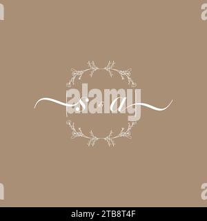 SA handwriting logo of initial signature, wedding and fashion concept design Stock Vector
