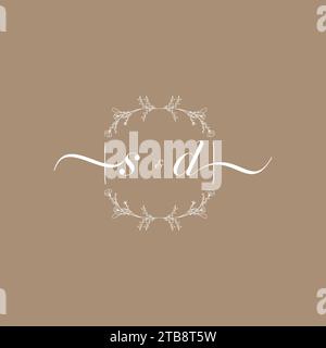 SD handwriting logo of initial signature, wedding and fashion concept design Stock Vector