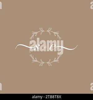 SE handwriting logo of initial signature, wedding and fashion concept design Stock Vector