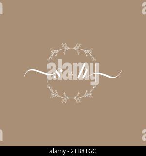 SH handwriting logo of initial signature, wedding and fashion concept design Stock Vector