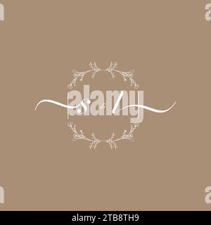 SL handwriting logo of initial signature, wedding and fashion concept design Stock Vector