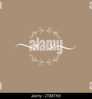 SS handwriting logo of initial signature, wedding and fashion concept design Stock Vector