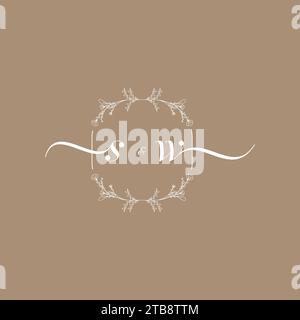 SW handwriting logo of initial signature, wedding and fashion concept design Stock Vector