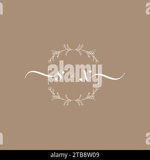 SX handwriting logo of initial signature, wedding and fashion concept design Stock Vector