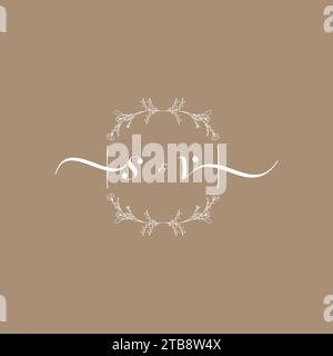 SV handwriting logo of initial signature, wedding and fashion concept design Stock Vector