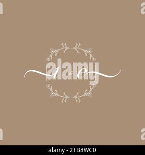 TE handwriting logo of initial signature, wedding and fashion concept design Stock Vector