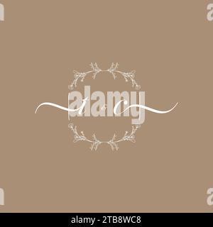 TC handwriting logo of initial signature, wedding and fashion concept design Stock Vector