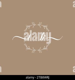 TK handwriting logo of initial signature, wedding and fashion concept design Stock Vector