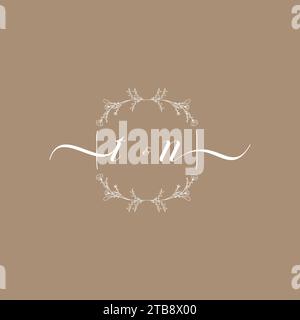 TN handwriting logo of initial signature, wedding and fashion concept design Stock Vector