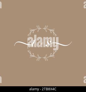 TS handwriting logo of initial signature, wedding and fashion concept design Stock Vector