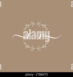 TR handwriting logo of initial signature, wedding and fashion concept design Stock Vector