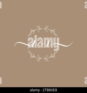 TT handwriting logo of initial signature, wedding and fashion concept design Stock Vector