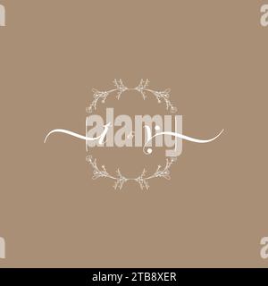 TY handwriting logo of initial signature, wedding and fashion concept design Stock Vector