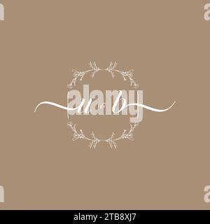 UB handwriting logo of initial signature, wedding and fashion concept design Stock Vector