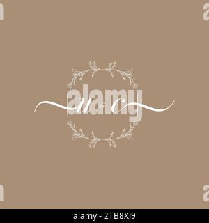 UC handwriting logo of initial signature, wedding and fashion concept design Stock Vector