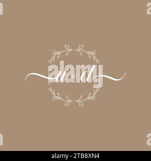 UD handwriting logo of initial signature, wedding and fashion concept design Stock Vector