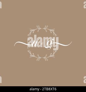 UG handwriting logo of initial signature, wedding and fashion concept design Stock Vector