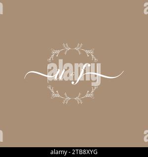 UF handwriting logo of initial signature, wedding and fashion concept design Stock Vector