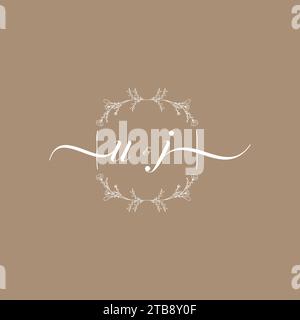 UJ handwriting logo of initial signature, wedding and fashion concept design Stock Vector