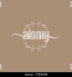 VV handwriting logo of initial signature, wedding and fashion concept design Stock Vector