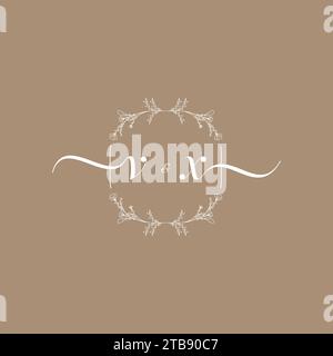 VX handwriting logo of initial signature, wedding and fashion concept design Stock Vector
