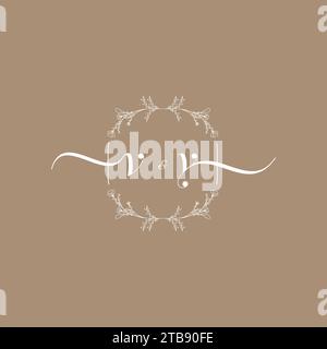 VY handwriting logo of initial signature, wedding and fashion concept design Stock Vector