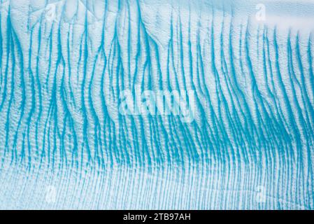 Close-up detail of an iceberg surface on the west side of the Antarctic peninsula; Antarctica Stock Photo