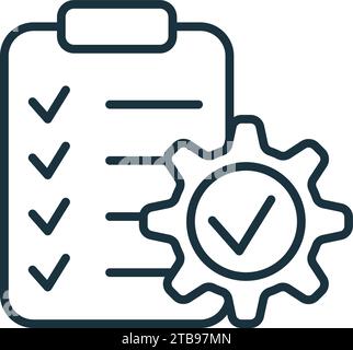 GTD outline icon. Monochrome simple sign from productivity collection. GTD icon for logo, templates, web design and infographics. Stock Vector
