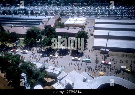 SACRAMENTO, CA - AUGUST, 1958: An aerial view of the Sacramento State Fairgrounds circa August, 1958 in Sacramento, California. (Photo by Hy Peskin) Stock Photo