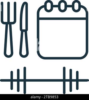 Daily routine outline icon. Monochrome simple sign from productivity collection. Daily routine icon for logo, templates, web design and infographics. Stock Vector