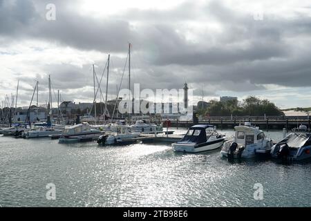 View of the Old Stream in Warnemuende Stock Photo