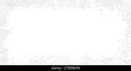 Rectangular shabby grunge gray texture. Rough effect of ice, snow for winter design. Dirty shabby vintage borders. Vector illustration. Stock Vector