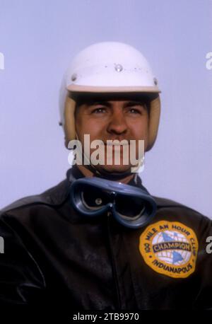 TRENTON, NJ - MARCH 30:  Driver Pat O'Connor poses for a portrait before the start of the USAC 100 mile championship race on March 30, 1958 in Trenton, New Jersey.  (Photo by Hy Peskin) *** Local Caption *** Pat O'Connor Stock Photo