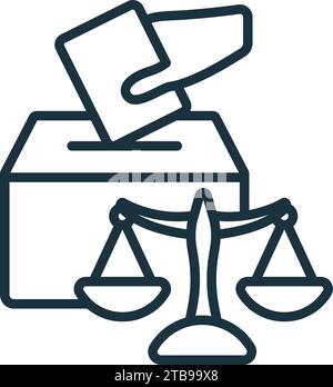 Voting rights icon. Monochrome simple sign from social causes and ...