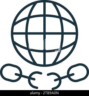 Internet freedom outline icon. Monochrome simple sign from social causes and activism collection. Internet freedom icon for logo, templates, web Stock Vector