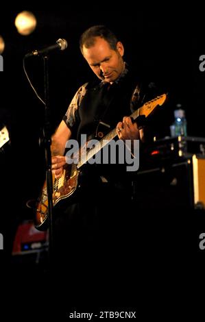 Milan Italy 2008-05-24 : John Parish guitarist of the group Afterhours during the concert at the Palasharp Stock Photo