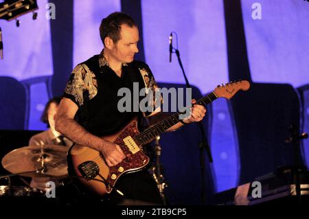 Milan Italy 2008-05-24 : John Parish guitarist of the group Afterhours during the concert at the Palasharp Stock Photo
