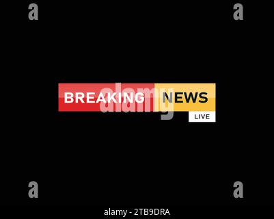 Breaking News Banner Icon Stock Vector