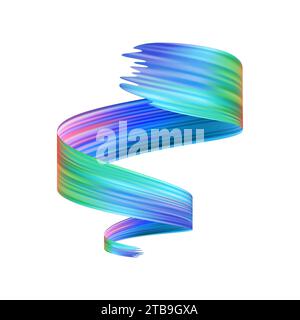 3d Brushstroke gradient texture brush Stock Vector