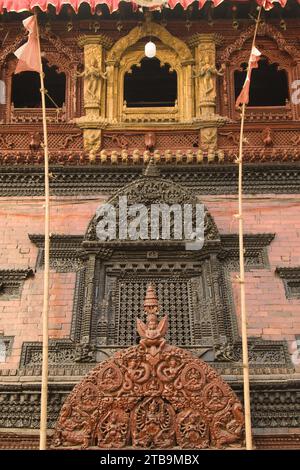 Nepal, Kathmandu, Durbar Square, Kumari Bahal, Kumari's residence, Stock Photo