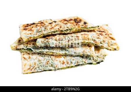 Gozleme Turkish Stuffed Pastrie, Flatbread With Greens And Cheese ...