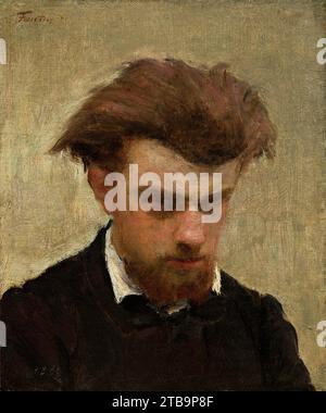 Henri Fantin-Latour. Self-Portrait.  1861 Stock Photo