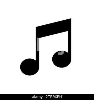 beam note music on white background Stock Vector