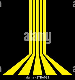 Red Perspective Lines in the White background wallpaper Stock Vector