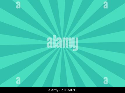 green sun burst background with colourful stripes and rays vector Stock Vector