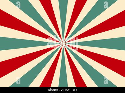 vintage sun burst background with colourful stripes and rays vector Stock Vector