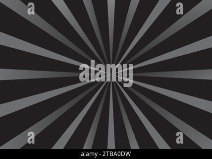 black and white  sun burst background with colourful stripes and rays vector Stock Vector