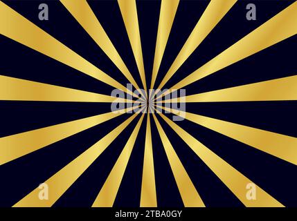 golden sun burst background with colourful stripes and rays vector Stock Vector