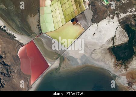 View from space of an eastern portion of the Great Salt Lake in Utah. Stock Photo