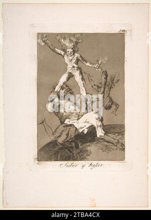 Plate 56 from 'Los Caprichos': To rise and to fall (Subir y bajar) 1918 by Goya (Francisco de Goya y Lucientes) Stock Photo